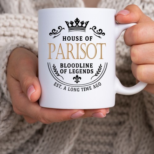Parisot family name mug house - parisot,
